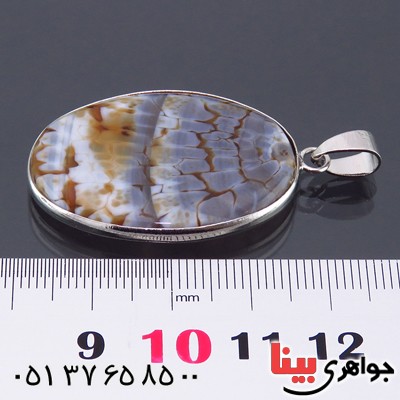 گردنبند عقیق پوست ماری دورو درشت سنگ درمانی _کد:13928