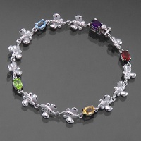 دستبند چند جواهر زنانه مانی مدل گلبرگ 