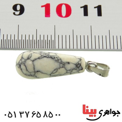 گردنبند عقیق سفید تراش اشکی _کد:13989