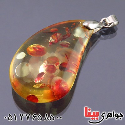 گردنبند کهربا عالی خوشرنگ و خوش نقش _کد:13997