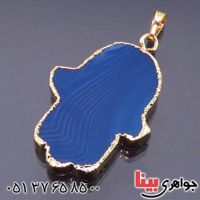 گردنبند عقیق سلیمانی دورو سنگ درمانی _کد:13999