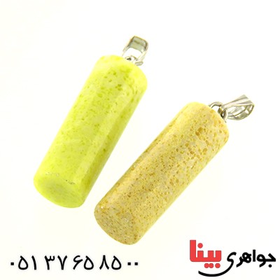 گردنبند جاسپر تراش استوانه ای _کد:14009