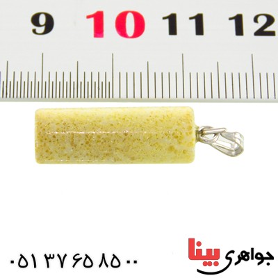 گردنبند جاسپر تراش استوانه ای _کد:14009