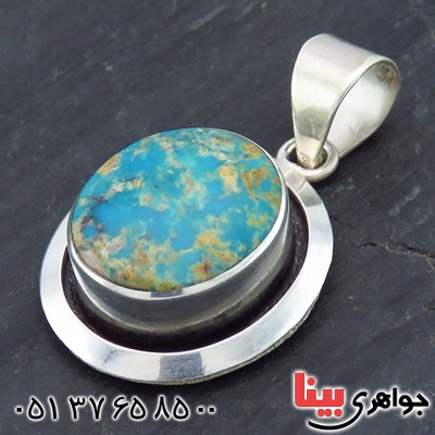 گردنبند فیروزه نیشابوری شجری طرح هنری با حرز امام جواد (ع) _کد:14013