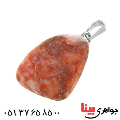 گردنبند رودونیت تراش خاص و زیبا _کد:14036