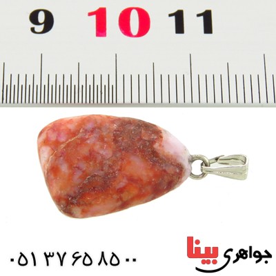 گردنبند رودونیت تراش خاص و زیبا _کد:14036