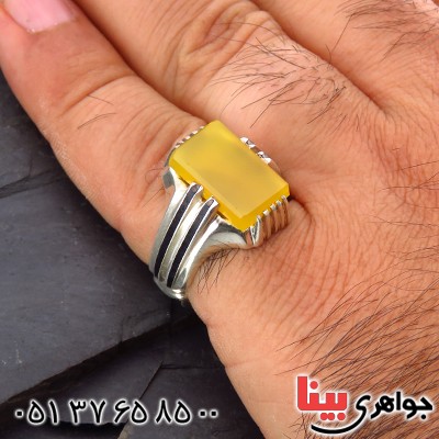 انگشتر عقیق شرف الشمس مردانه درشت خاص و فاخر _کد:14061