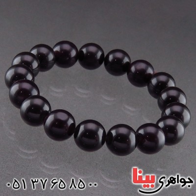 دستبند کهربا پودری مهره ای _کد:14129