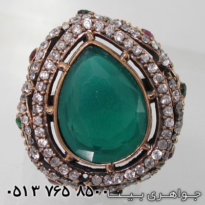 انگشتر جید عثمانی بادامی