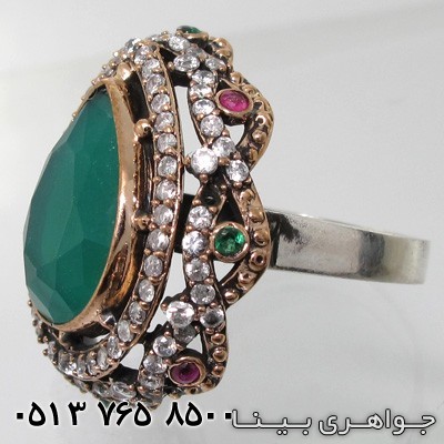 انگشتر جید عثمانی بادامی