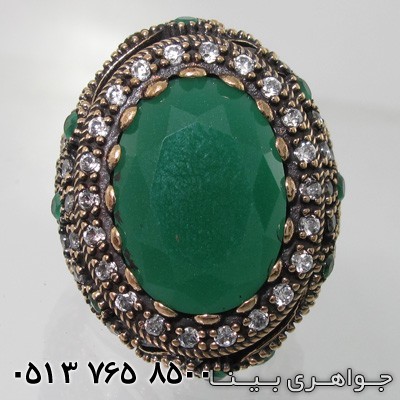 انگشتر جید عثمانی بیضی