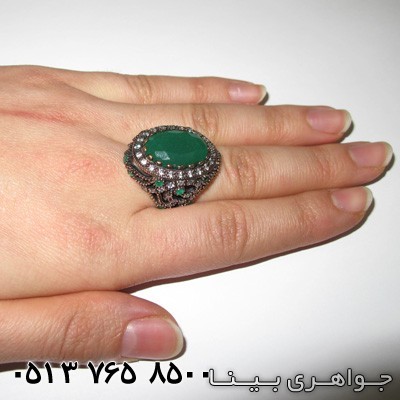 انگشتر جید عثمانی بیضی