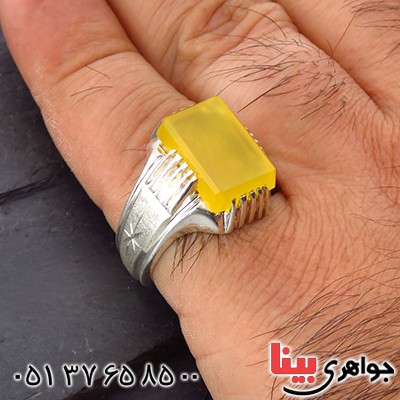 انگشتر عقیق شرف الشمس مردانه درشت خاص و فاخر _کد:14168