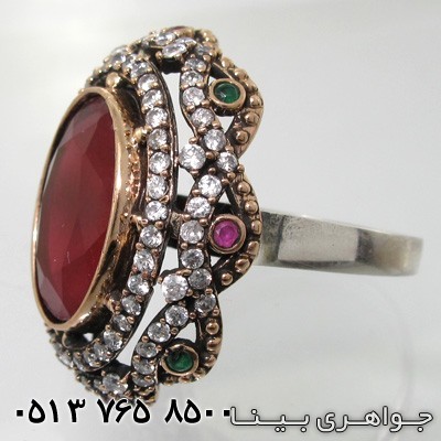 انگشتر یاقوت سرخ عثمانی بیضی
