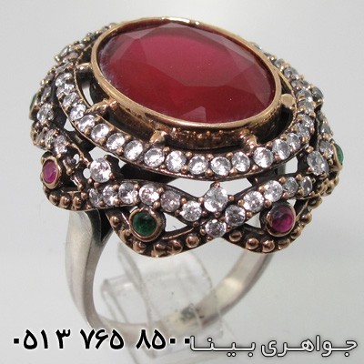 انگشتر یاقوت سرخ عثمانی بیضی