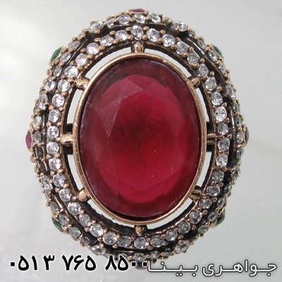 انگشتر یاقوت سرخ عثمانی بیضی