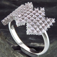 انگشتر نقره زنانه رودیوم مدل دارا 