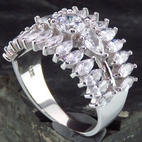 انگشتر نقره زنانه رودیوم مدل ستایش 