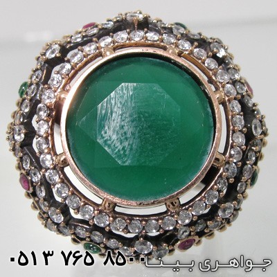 انگشتر جید دایره طرح عثمانی