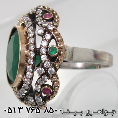 انگشتر جید دایره طرح عثمانی