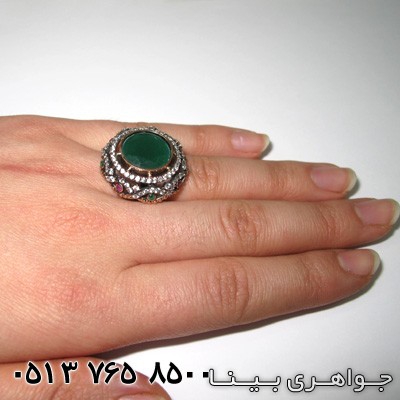 انگشتر جید دایره طرح عثمانی