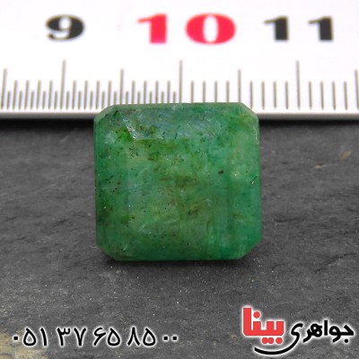 نگین انگشتر زمرد مربعی ترکیبی درشت خوشرنگ _کد:14242