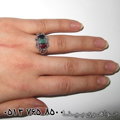 انگشتر چند جواهر پاپیونی
