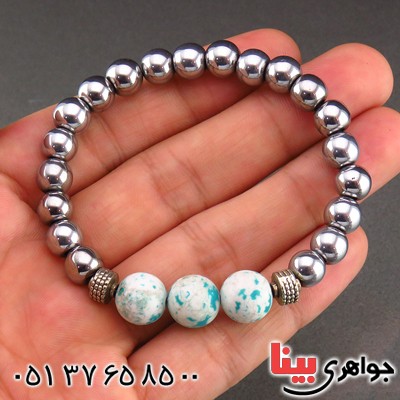 دستبند حدید مهره ای خوشرنگ _کد:14295