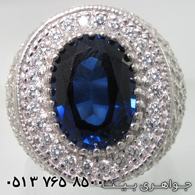 انگشتر یاقوت کبود سنتاتیک آنتیک