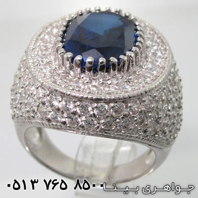 انگشتر یاقوت کبود سنتاتیک آنتیک