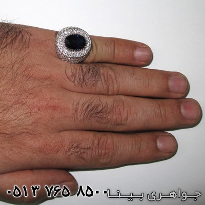انگشتر یاقوت کبود سنتاتیک آنتیک