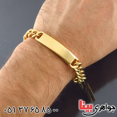 دستبند آب طلا درشت _کد:14391