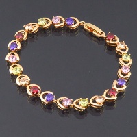 دستبند اتمی رنگارنگ شیک زنانه 