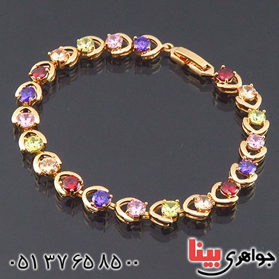 دستبند اتمی رنگارنگ شیک زنانه _کد:14393