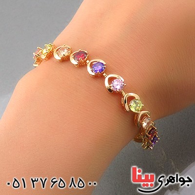 دستبند اتمی رنگارنگ شیک زنانه _کد:14393