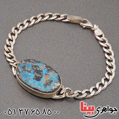 دستبند فیروزه نیشابوری شجری درشت و فاخر _کد:1988