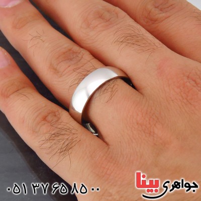انگشتر نقره ست حلقه ازدواج رینگی روکش پلاتین _کد:14439