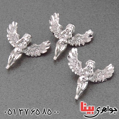 گردنبند نقره زنانه طرح آنجل روکش پلاتین _کد:14444