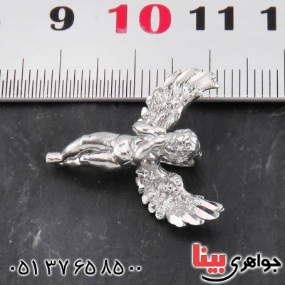 گردنبند نقره زنانه طرح آنجل روکش پلاتین _کد:14444
