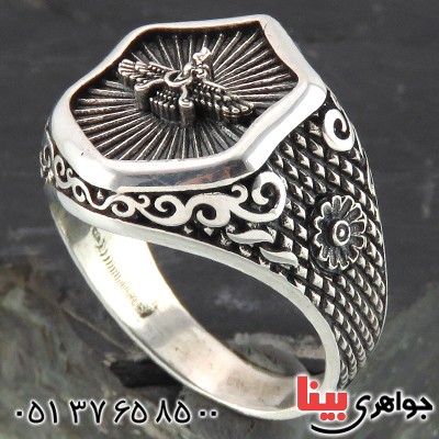 انگشتر نقره مردانه اسپرت مدل فروهر _کد:14445