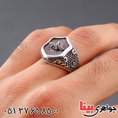 انگشتر نقره مردانه اسپرت مدل فروهر _کد:14445
