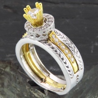 انگشتر نقره الماسی زنانه زیبا 