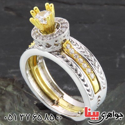 انگشتر نقره الماسی زنانه زیبا _کد:14447