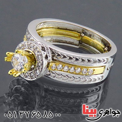 انگشتر نقره الماسی زنانه زیبا _کد:14447