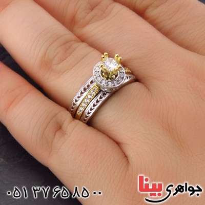 انگشتر نقره الماسی زنانه زیبا _کد:14447