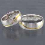 ست حلقه ازدواج روکش پلاتین _کد:14448