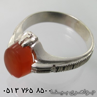 انگشتر عقیق زرد شرف الشمس یمنی مظاهری