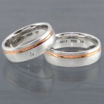 ست حلقه ازدواج روکش پلاتین _کد:14469