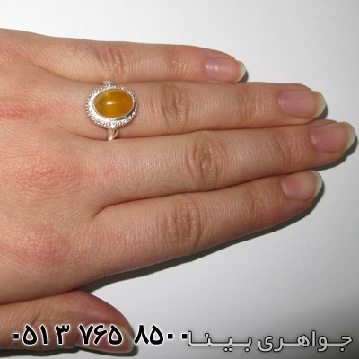 انگشتر عقیق شرف الشمس دور فنری