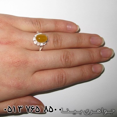 انگشتر عقیق زرد شرف الشمس گل